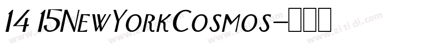 14 15NewYorkCosmos字体转换